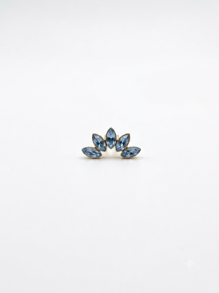 Earcuff Petalo Celeste
