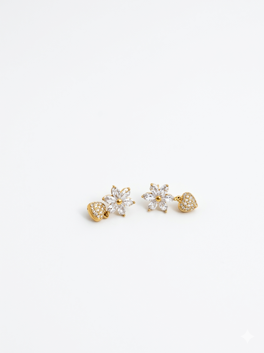 Orecchini Floral Heart