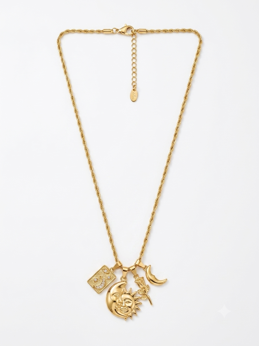 Collana Torchon Sole Luna