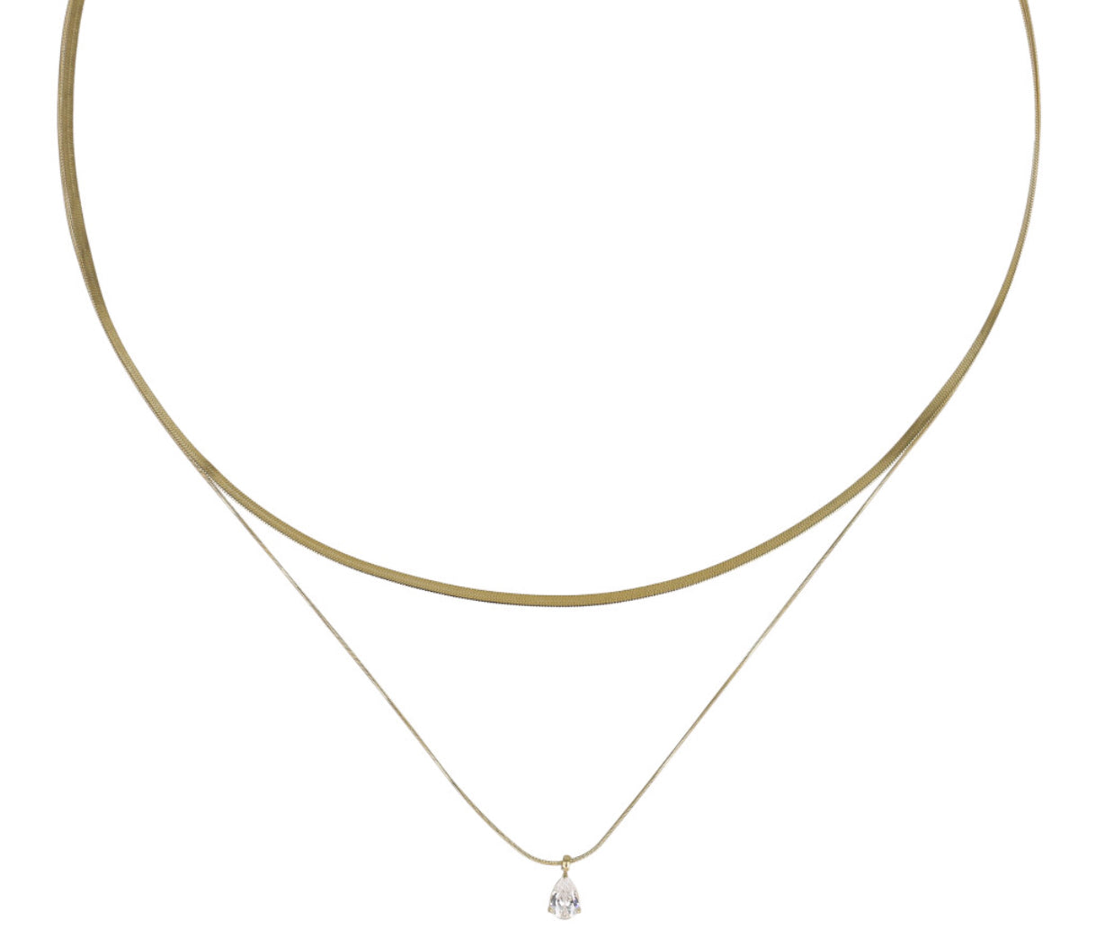 Collana Doppia Snake Goccia