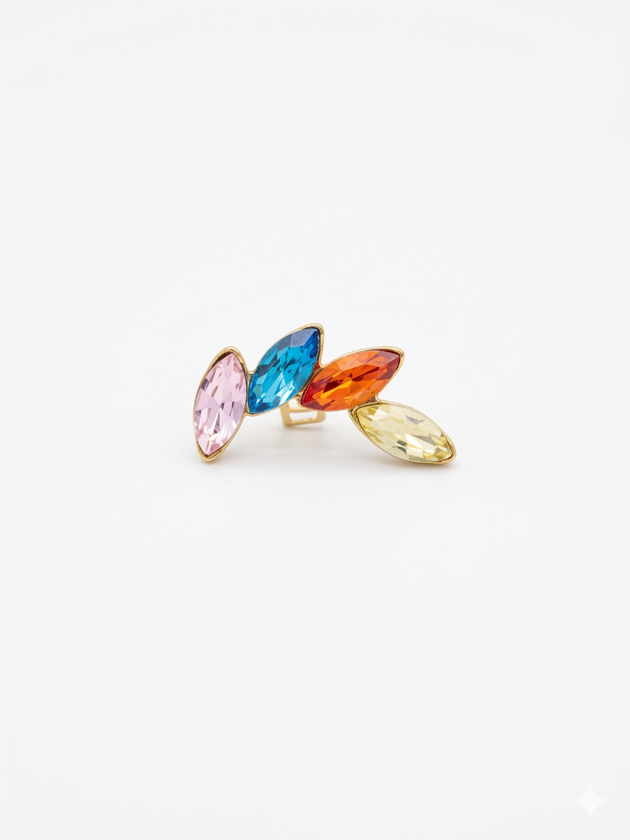 Earcuff Big Petalo Pastel