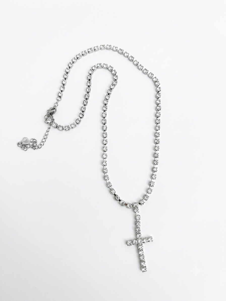 Collana Crocifisso Tennis