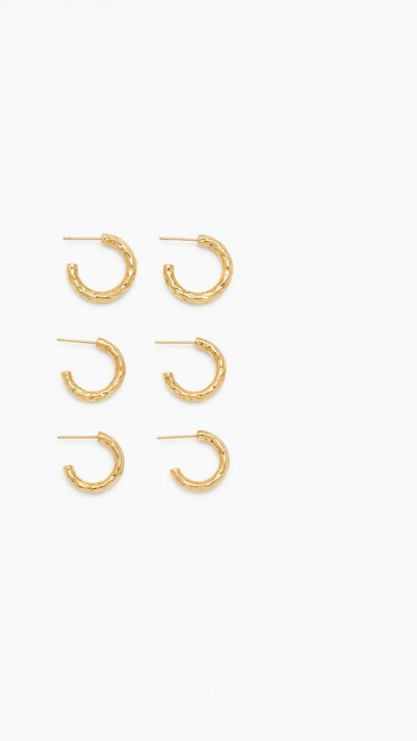 Set Orecchini Cerchi Martellati