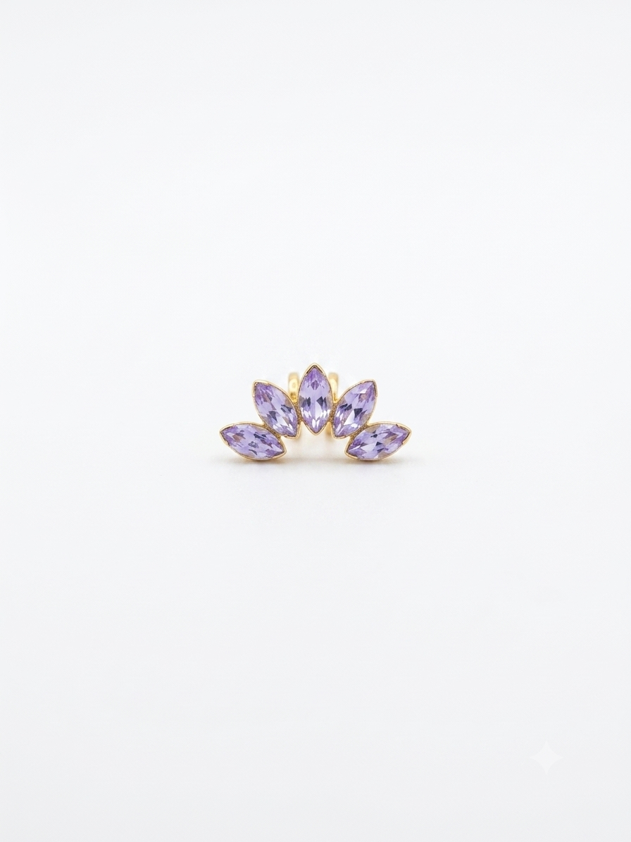 Earcuff Petalo Lilla