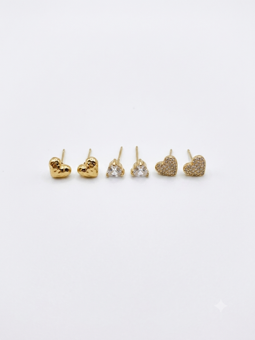Set Orecchini Cuori