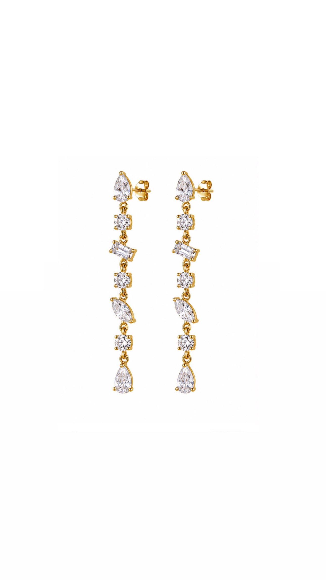 Orecchini Cascata Strass
