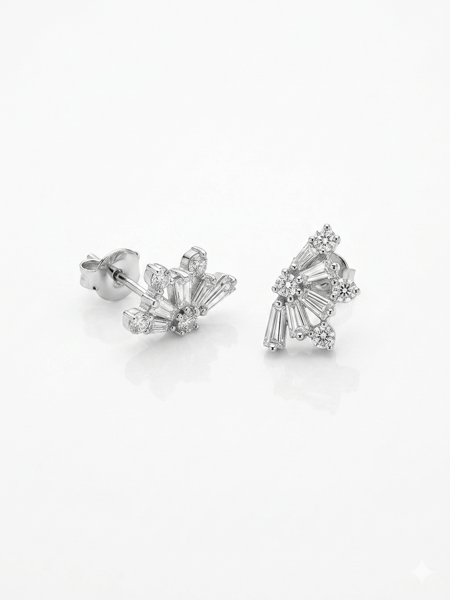 Orecchini Ventaglio Strass