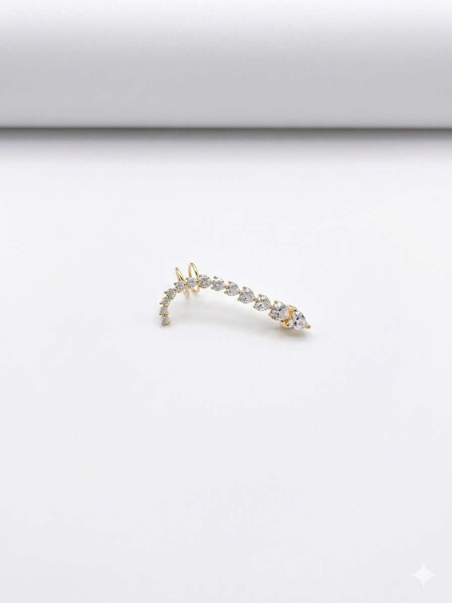 Orecchino Cuff Cuori